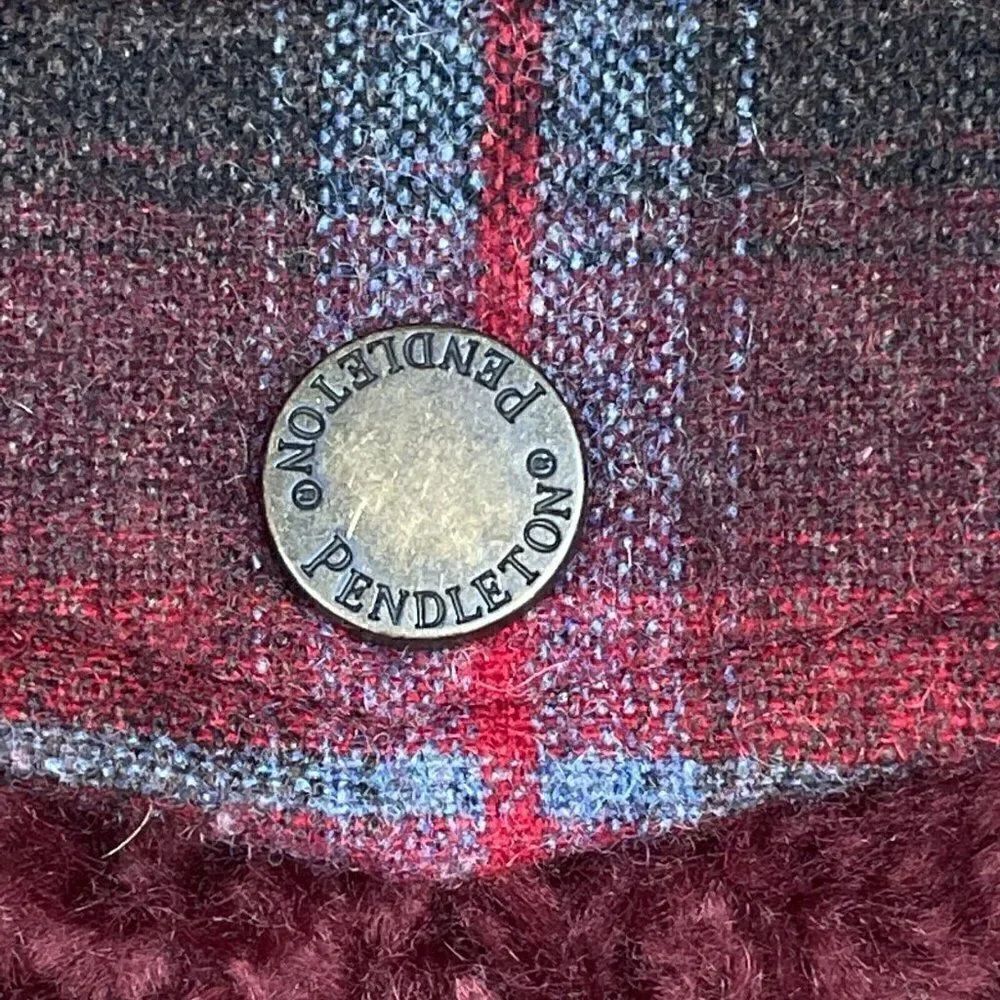 Pendleton Red Fuzzy Deep Pile Sherpa Jacket Medium - Picture 11 of 16